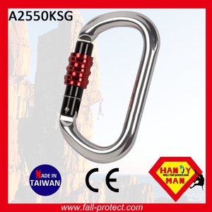 A2550-KSG Certificat CE Mousqueton symétrique en aluminium anodisé en forme de O avec verrouillage à vis pour la rigging de poulies et l'escalade - Product Image 4