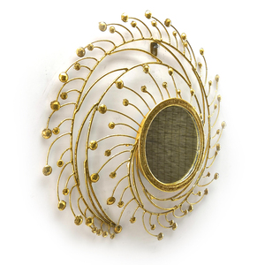 RAINHOU-Espejos de cristal de <span class=keywords><strong>metal</strong></span> para <span class=keywords><strong>pared</strong></span> del hogar, productos creativos, <span class=keywords><strong>decoración</strong></span> artística para sala de estar, 2019 - Product Image 2