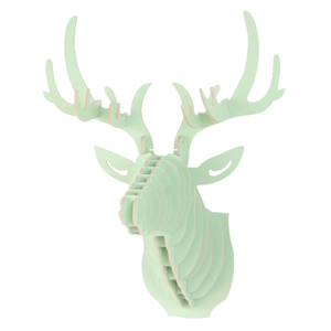 FAI <span class=keywords><strong>DA</strong></span> TE In Legno Animale Testa di <span class=keywords><strong>Cervo</strong></span> di Attaccatura di Parete Creativo di Legno Decorazione Della Parete di Casa MDF Mestieri D'arte 3D Decorazione Della Parete - Product Image 3