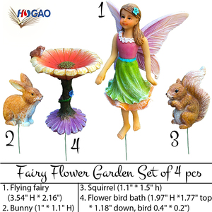 resina figuritas <span class=keywords><strong>en</strong></span> miniatura accesorios pintado a mano flor Jardín de hadas para al aire libre o decoración de la casa - Product Image 2