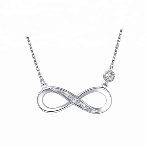 <span class=keywords><strong>Collana</strong></span> <span class=keywords><strong>Infinito</strong></span> in Argento Sterling 925 all'Ingrosso, Elegante Gioiello in Argento 925 per Ragazze, Regalo di San Valentino - Product Image 1