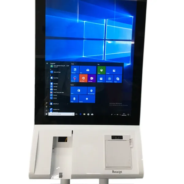 NFC option 32 inch self service kiosk machine/Card Reader cash Payment Terminal OEM