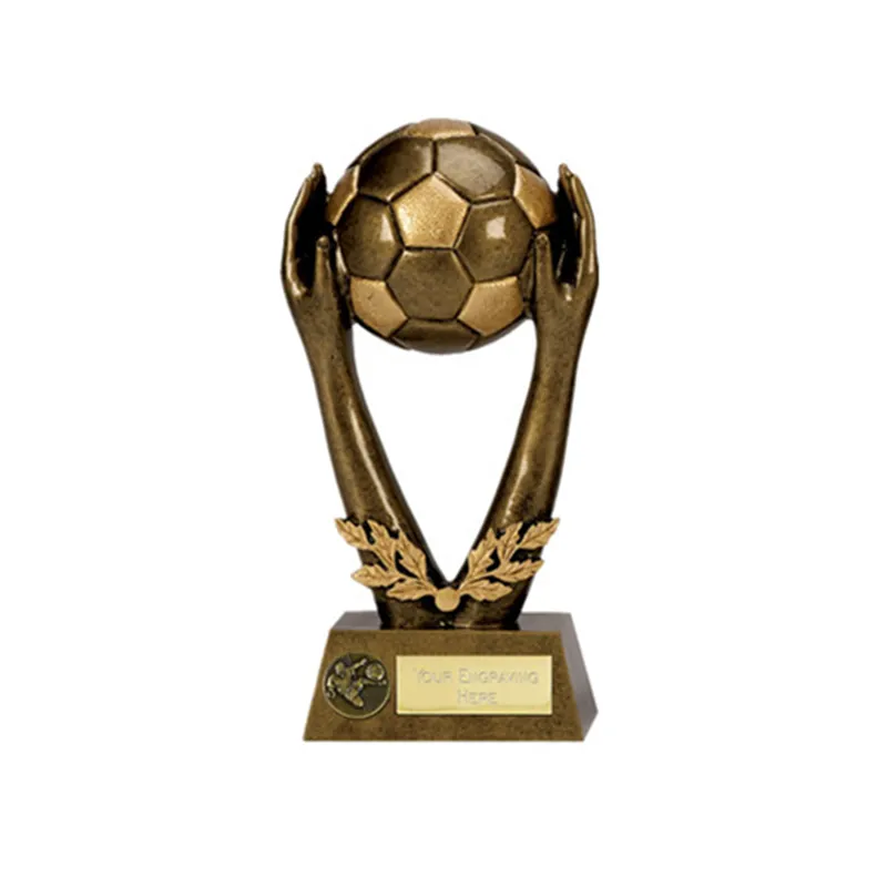 Sáng Tạo Bằng Gỗ Đồng Bóng Đá Trò Chơi Bóng Trophy Đứng