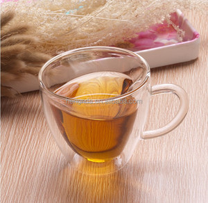 6oz 8oz tasse à café en verre en forme de coeur résistant à la chaleur Bistro tasse en verre à <span class=keywords><strong>double</strong></span> <span class=keywords><strong>paroi</strong></span> <span class=keywords><strong>verres</strong></span> à boire avec poignée pour thé café - Product Image 5