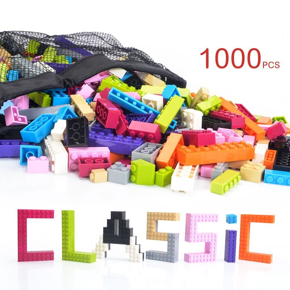 1000 Pcs Plastic ABS Building Enlighten Brick Toys for Kids Compatible with  Building Blocks Base Plate