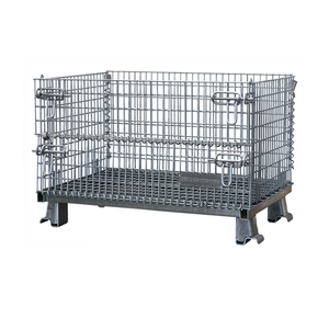 Yüksek kaliteli galvanizli katlanabilir metal tel örgü kafes palet bin kutu - Product Image 1