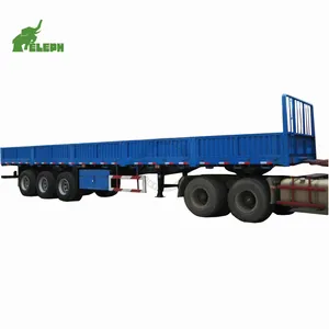 Carga Trailer 3 Eixos 40ft 35 Toneladas Placa Destacável Side Wall Truck Trailer Trator