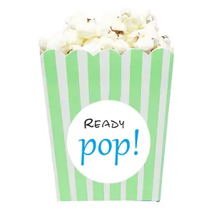 Ready to Pop Stickers Pop Popcorn Stickers Round Sealing Labels for Invitation Envelopes