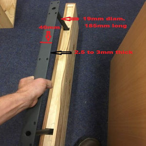 Schwarze Regalhalterungen aus massivem Stahl, 3 mm–5 mm dick, dreieckig, rostfrei, unsichtbare Regalstützen mit Schrauben - Product Image 4