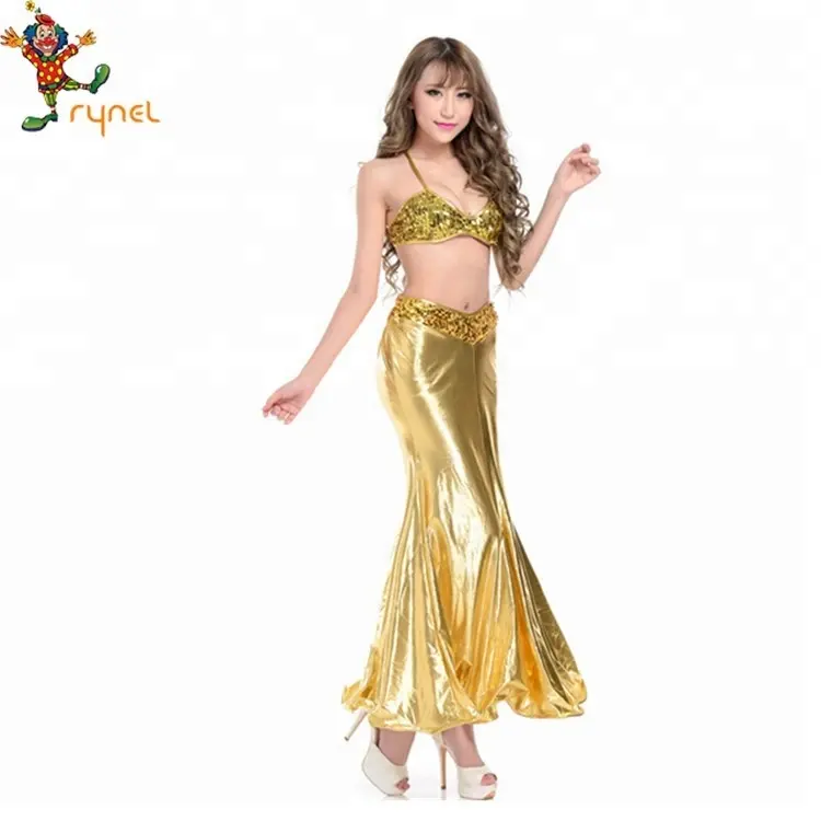 Fairy Easy Cosplay Prinzessin Gold schimmernd sexy Shine Adult Mermaid Kostüm