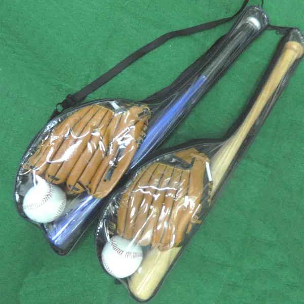 wholesale OEM made baseball ball,glove,bat included promotional custom baseball set for promotion