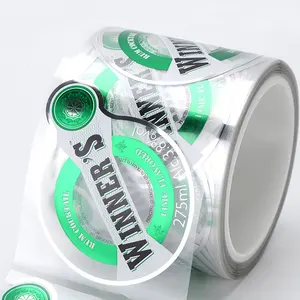 Custom self-adhesive label transparent sticker label roll