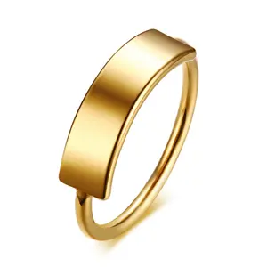 Bijoux en or 14 carats de haute qualité, vente en gros, bague personnalisée gravée avec un nom pour femmes - Product Image 1