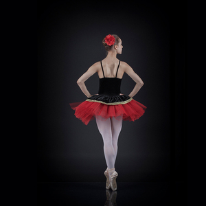 Black Sling Red Yarn Costura Elegante <span class=keywords><strong>Ballet</strong></span> Girls Tutu Dress Giselle <span class=keywords><strong>Ballet</strong></span> Dress - Product Image 4