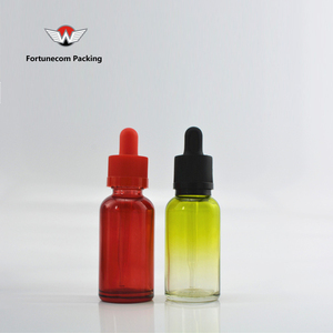 Flacon <span class=keywords><strong>goutteur</strong></span> en verre pour huile essentielle de 1 once 30 ml Flacon compte-gouttes en verre dépoli bleu rouge 30 ml - Product Image 5