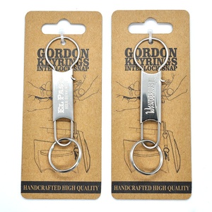 GWD001 personalizada de acero inoxidable logotipo personalizado de metal al por mayor gordon pescado interlock snap gordon llavero - Product Image 6
