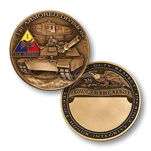 Armed forces zinc alloy division ww2 challenge coin