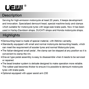 UE-906B Moto <span class=keywords><strong>Pneu</strong></span> <span class=keywords><strong>Machine</strong></span> de Démontage - Product Image 5