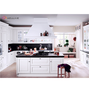 Modern <strong>White</strong> MDF PVC <strong>Kitchen</strong> Cabinets with Faucet Sink <strong>Accessories</strong> Durable Quality Customized Design and Produce From Factory - Product Image 2