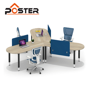 Ronde poste de travail MFC call center poste de travail 3 personne bureau poste de travail - Product Image 1