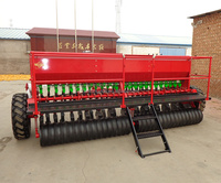 Semoir à tambour pour graines de riz et de graminées, tracté par un tracteur 2BXF, agriculture