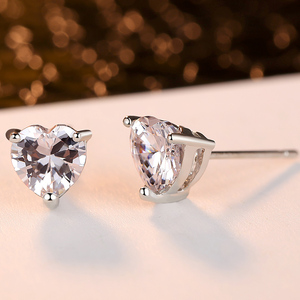 Pendientes de circonia cúbica para mujer, aretes pequeños, plata esterlina, Circonia cúbica, zirconia, circonita, zirconita, circón, cristal, diseño moderno, regalo de cumpleaños, 2019 - Product Image 6