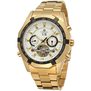 Forsining — montre automatique en acier inoxydable pour hommes, marque de luxe, couleur or, vente en gros, chinoise - Product Image 3
