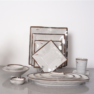 OEM Bộ Đồ Ăn Đặt Bán Buôn Vuông Thân Thiện Với Môi Giá Rẻ Nhựa Melamine Dinner <span class=keywords><strong>Set</strong></span> - Product Image 2