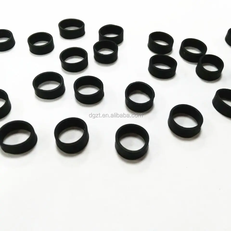 Hebben voorraad elastische 13.4mm diameter wit kleine siliconen rubber circulaire bands