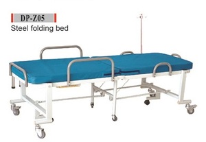 DP-Z05 Lit d'examen chirurgical <span class=keywords><strong>pliable</strong></span> en acier, <span class=keywords><strong>chariot</strong></span> portable, équipement médical hospitalier, homologué CE - Product Image 2