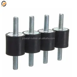Cylindrical VV type stud bolt rubber feet with M4/M6/M8/M12/M14/M16 screw nut rubber mounting blocks for engine mount