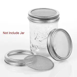 Premium SS304/SS 316 Sprouting Jar Lid Kit For Wide Mouth Mason Jar