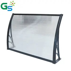 5.5Mm Pc Hollow Sheet Plastic Frame Bracket Polycarbonate Awning Canopy For Outdoor Awnings