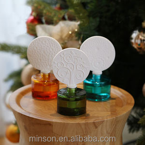 芳香剤アロマ香りセラミック装飾カラフルガラス瓶リードディフューザー - Product Image 2