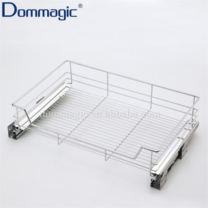 High Quality Two-Layer Kitchen Cabinet <strong>Drawer</strong> with Clip-on Pull-Out Sliding <strong>Wire</strong> <strong>Baskets</strong> Manufacturer's Storage Solution - Product Image 6