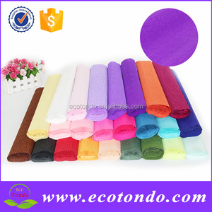Crepe de papel para embalaje de <span class=keywords><strong>la</strong></span> flor, papel de envolver, fluorescente decorativa arte streamer impreso papel crepé de colores - Product Image 1