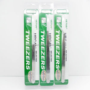 Gros suisse en acier inoxydable VETUS cils brucelles, Pince pour extension de cils - Product Image 1