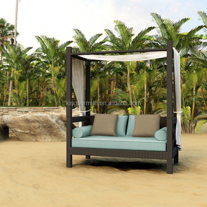 Lit de article de luxe en aluminium, mobilier de Patio, lit d'extérieur, de jour, avec auvent - Product Image 5