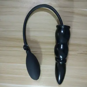 Inflatable Dildo Black Pump Penis Blow Up, Realistic G-spot Dildo Penis for Pussy Stimulation