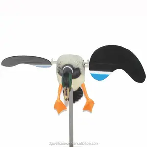 Decodificadores de caça de pato motorizados de plástico, 6v com asas giratórias