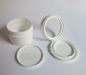 Diskon Besar 4 Oz Wadah Bubuk Kosmetik Longgar Plastik dengan Ayakan
