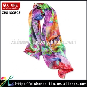 Bufanda de seda satinada para mujer, pañuelos de seda con estampado Digital personalizado, diseño propio, venta al por mayor, China, 100 - Product Image 6