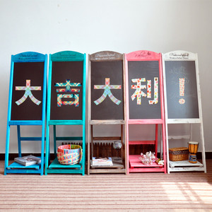 Estante Plegable de Madera para Decoración del Hogar con Tablero de Exhibición, Pizarra Pequeña para Niños - Product Image 2