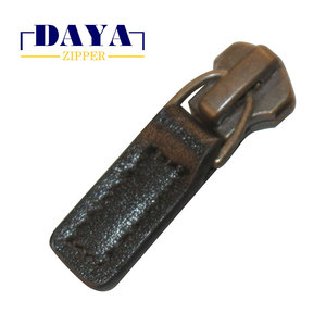 Glissière de fermeture éclair n°5 en alliage de zinc, motif imprimé, pas chère, à verrouillage automatique, avec tirette en cuir - Product Image 4