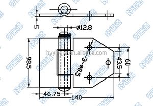 विंग ट्रक भागों पक्ष बोर्ड टिका 01319 - Product Image 2