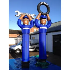 customized inflatable service tyres tool air dancing man car shop decoration inflatable fly guy for sale