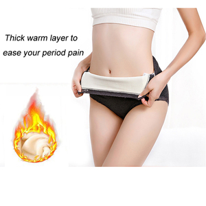 Shanhao OEM, bragas menstruales térmicas de cintura alta acolchadas para <span class=keywords><strong>mujer</strong></span>, a prueba de fugas, teñidas a la moda, todos los días - Product Image 1