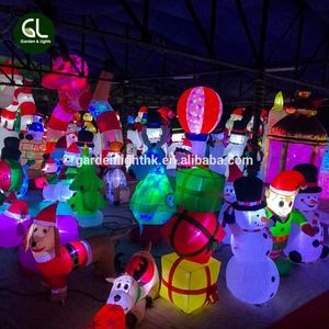 Nueva llegada de alta energía de movimiento LED castillos de Navidad muñeco de nieve inflable de la familia - Product Image 3