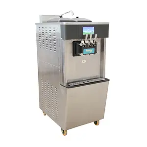 High Efficiency Yogurt Maker Ce Approved soft ice cream making machine vertical type 3-flavors ice cream maker