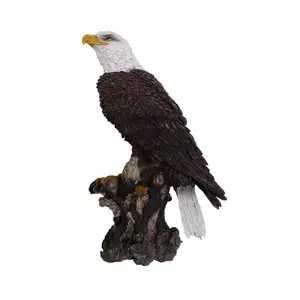 鹰雕塑摆件圣诞人造动物雕像摆件热销树脂流行欧洲花园鸟类猫头鹰